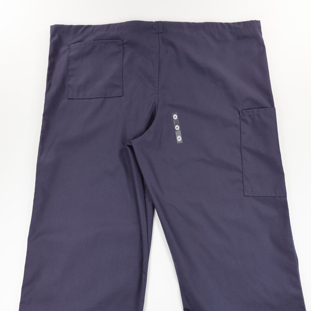 Fundamentals Unisex Drawstring‎ Waist Pocket Scrub Pants Navy Size M - Picture 5 of 8